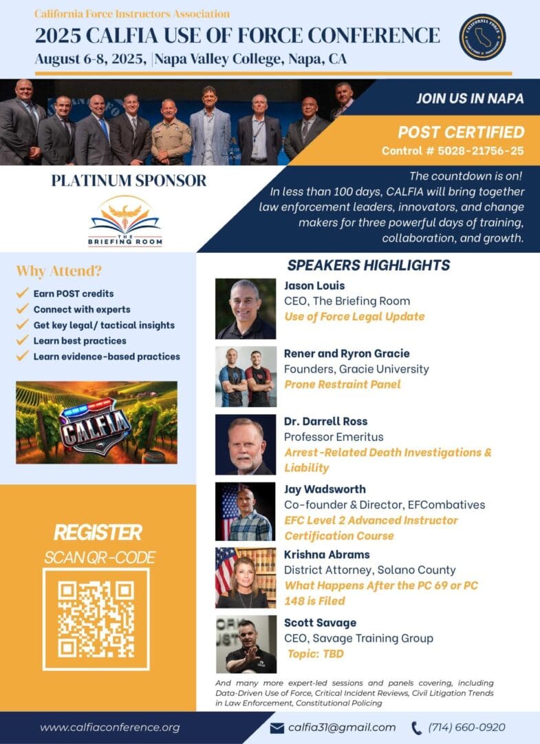2025 CALFIA Use of Force Conference